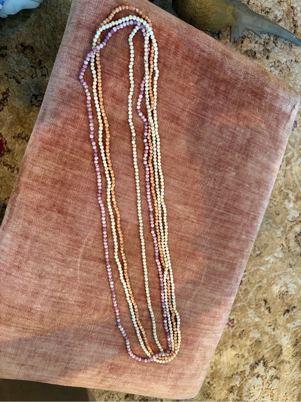 4 vintage strands of "twisted beads" boho aesthetic quiet luxury - Picture 1 of 4